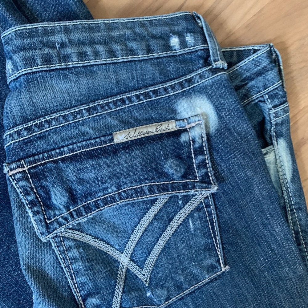 Distressed Belle Flared Jeans: William Rast